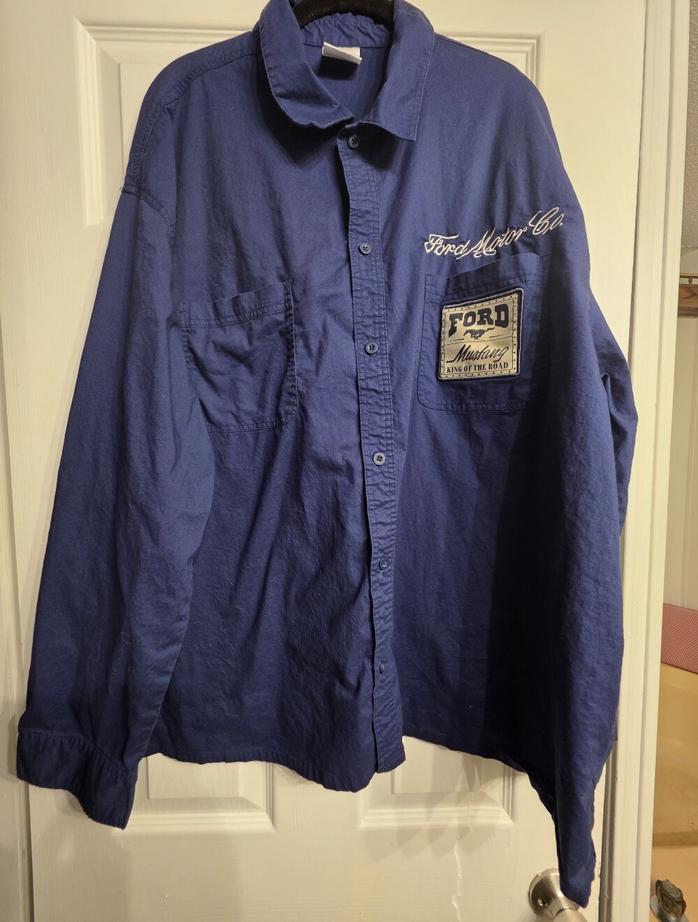 Genuine Ford Mustanh Men's Button-Up Work Shirt
